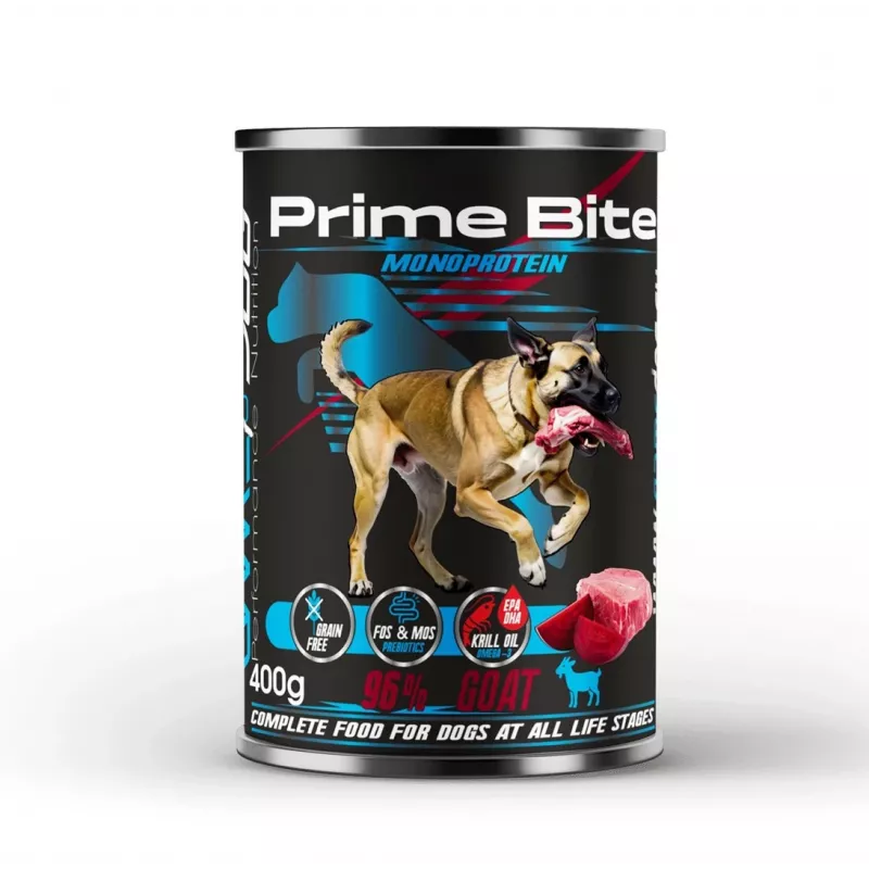 PRIME BITE Monoprotein Goat with beetroot - šlapias šunų maistas - 400 g
