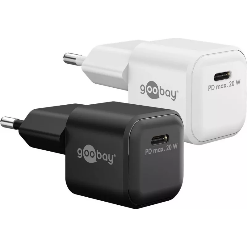 Goobay USB-C™ PD GaN Fast Charger Nano (20 W) White (79151)