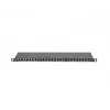 Patch panel LANBERG PPS5-0024-B 24 prievadų CAT5e, metalinis, 0.5U, 445×99×22.3 mm, juodas