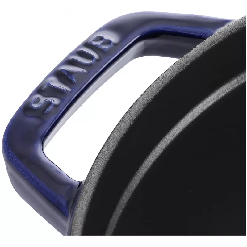 Ketus cocotte Staub 26 cm apvali, tamsiai mėlyna