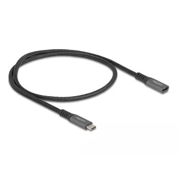 DeLOCK USB prailginimo laidas USB Type-C kištukas į lizdą 10 Gbps 0,5 m pilkas metalinis