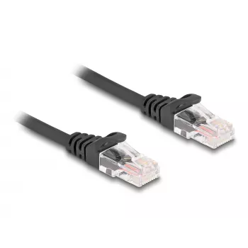 Tinklo kabelis DeLOCK RJ45 spiralinis kabelis kištukas–kištukas Cat.5e 2 m juodas