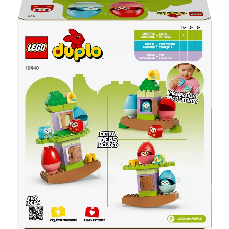 Konstravimo žaislas LEGO DUPLO Balansuojantis ir rikiuojamas medis 10440 — 27 dalys, nuo 1,5 metų, didelės spalvingos kaladėlės