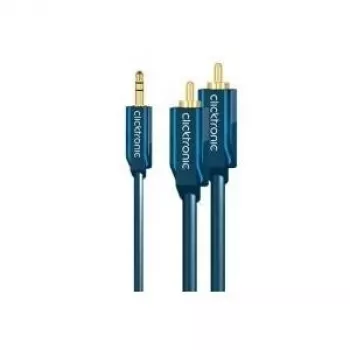 Audio kabelis 3,5 mm 2 x RCA ClickTronic 10 m MP3 adapteris