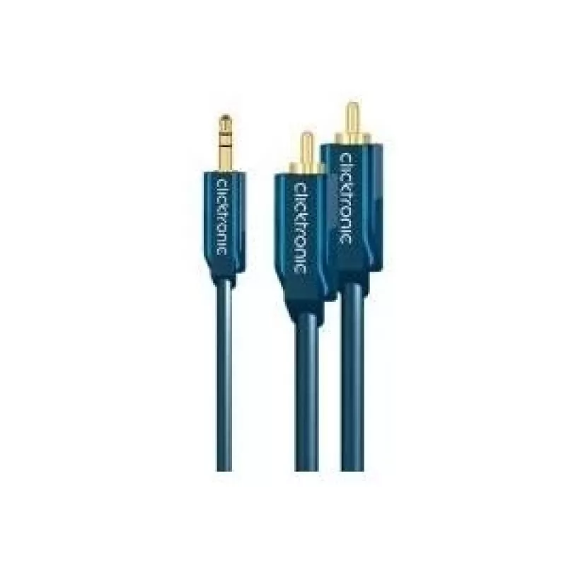 Audio kabelis 3,5 mm 2 x RCA ClickTronic 10 m MP3 adapteris