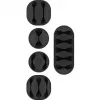 Kabelių spaustukas Goobay 70683 stalas siena juoda 5 vnt.