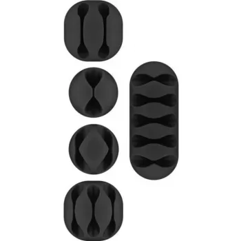 Kabelių spaustukas Goobay 70683 stalas siena juoda 5 vnt.