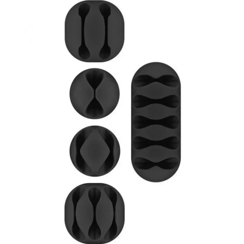 Kabelių spaustukas Goobay 70683 stalas siena juoda 5 vnt.