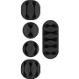 Kabelių spaustukas Goobay 70683 stalas siena juoda 5 vnt.
