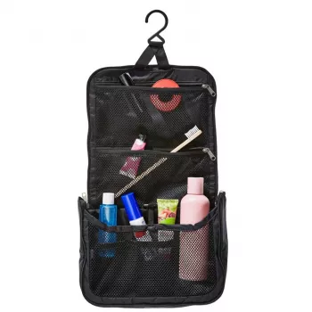 Kosmetinė DEUTER Wash Center Lite II — kompaktiška pakabinama kosmetinė, juoda
