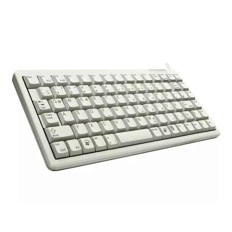 Cherry G84-4100 kompaktiška klaviatūra, šviesiai pilka, USB/PS/2