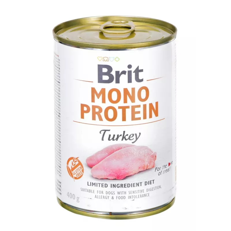 BRIT Mono Protein Turkey - Šlapias šunų maistas - 400 g