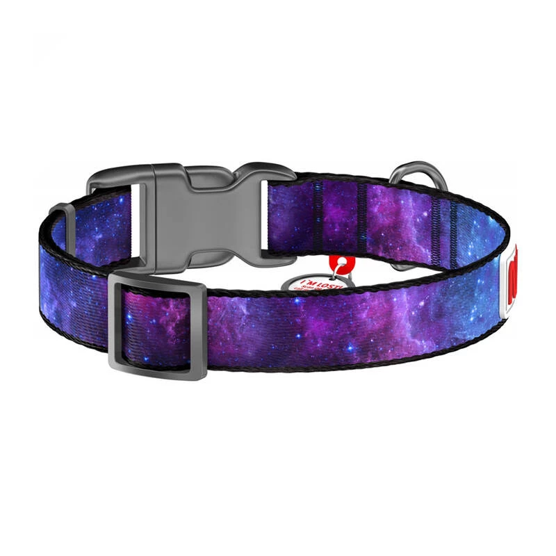 Šuns antkaklis Waudog NASA21 nailoninis dydis M, 20 mm pločio