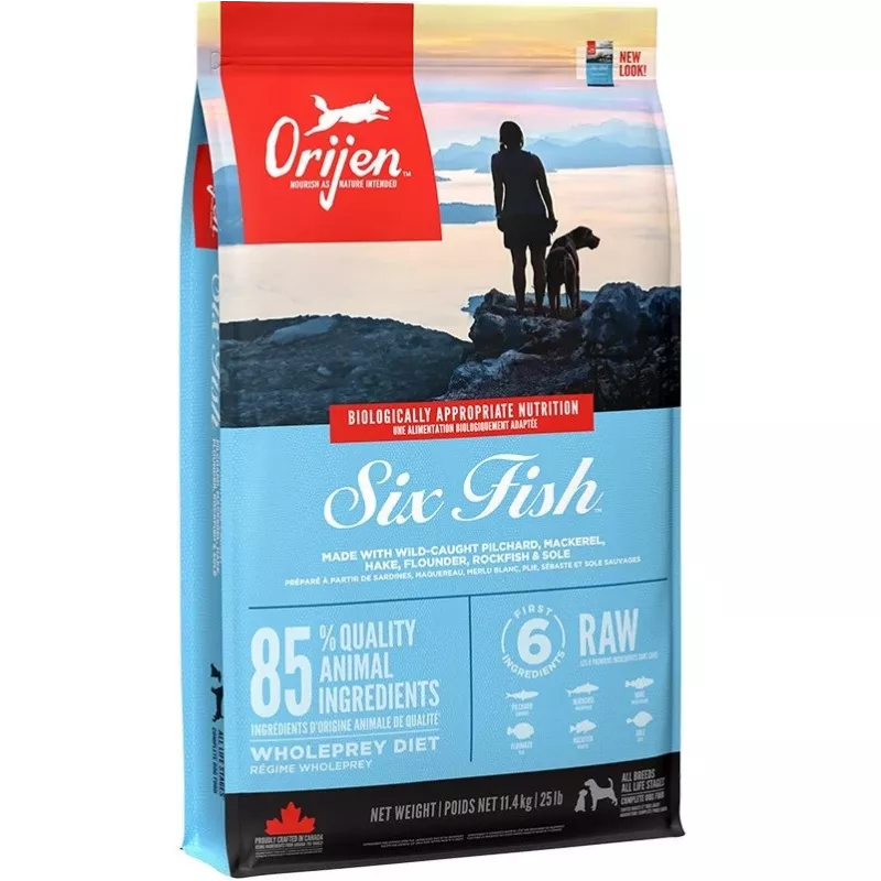 ORIJEN Six Fish - sausas šunų maistas - 11,4 kg