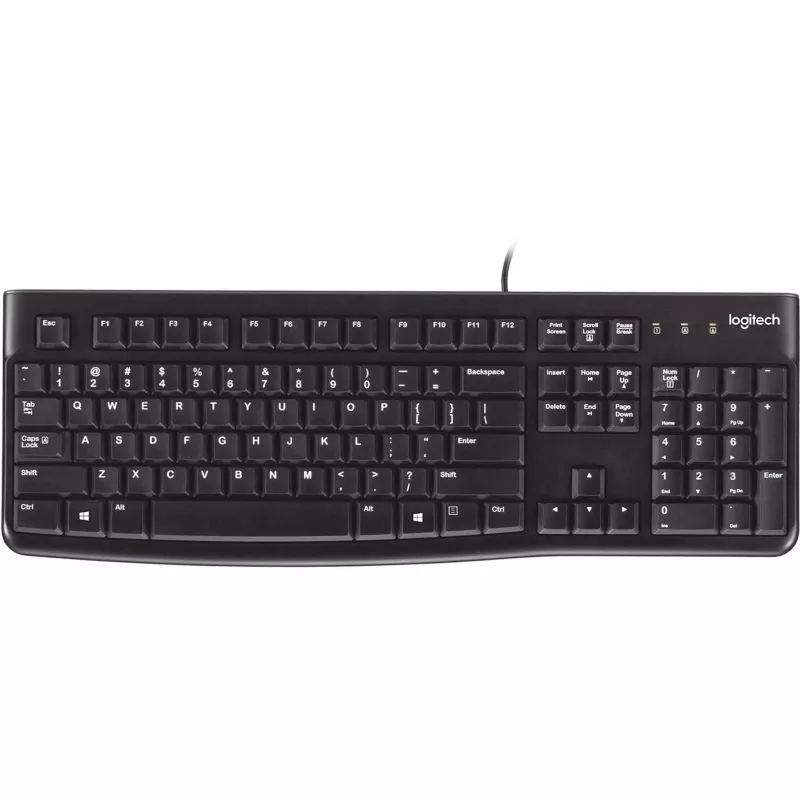 Logitech K120 klaviatūra USB QWERTY ispanų juoda (920-002499)