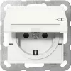 Kištukinis lizdas Schuko GIRA System 55, baltas, IP44, 220–250 V, 50/60 Hz, gylis 32 mm