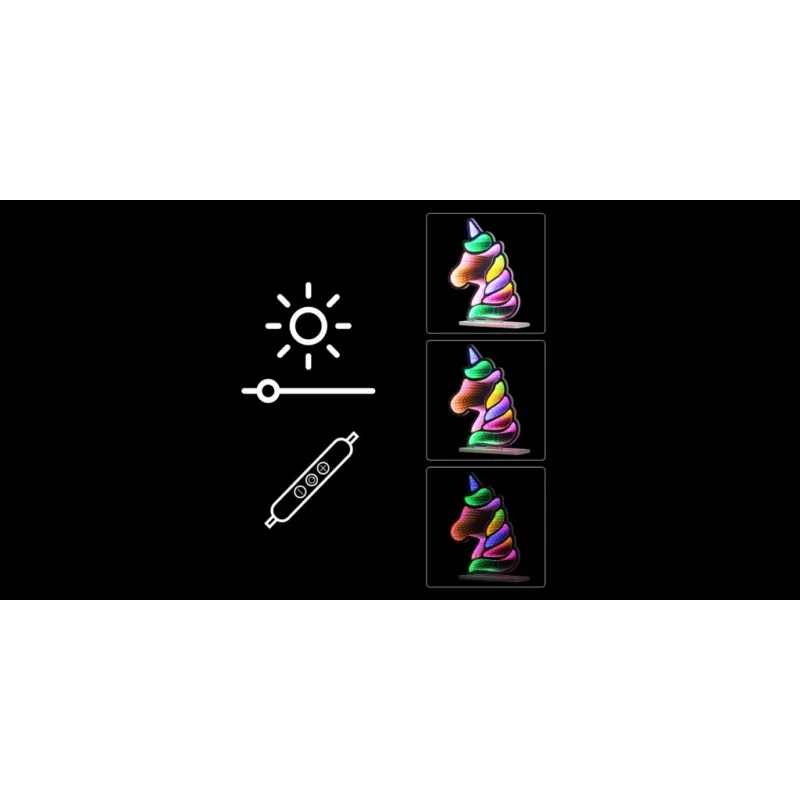 Neoninės lempos MANTA Style UNICORN MASNL134MT su tunelio efektu — dekoratyvinis LED skydas kambario apšvietimui