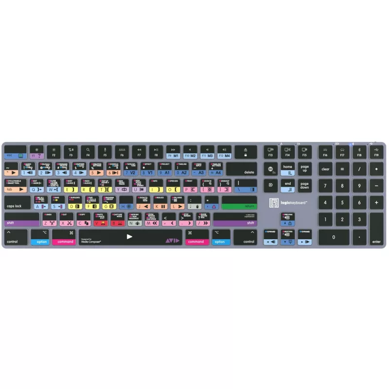 Logickeyboard Avid Media Composer - Pro Titan UK Mac - klaviatūra - QWERTY