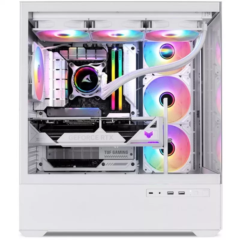 PC korpusas Sharkoon AK6 RGB, ATX, balta