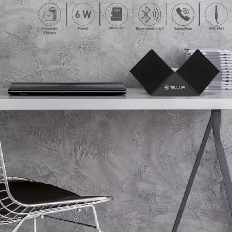 Nešiojamas garsiakalbis Tellur Bluetooth garsiakalbis Nyx Juoda