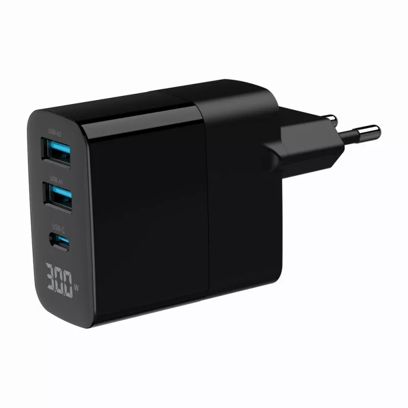 Gembird TA-UC-PDQC30LCD-BK-02 mobile device charger Universal Juoda AC Fast charging vidinis