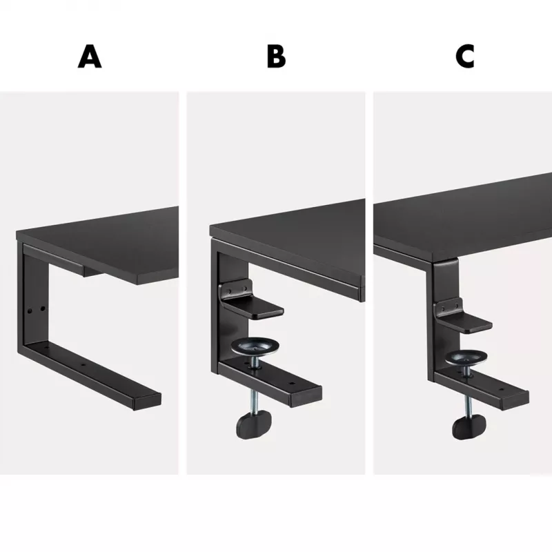Ergo Office nešiojamojo kompiuterio / monitoriaus stovas, maks. apkrova 20 kg, įstrižainei 13-32, juodas, ER-303 B