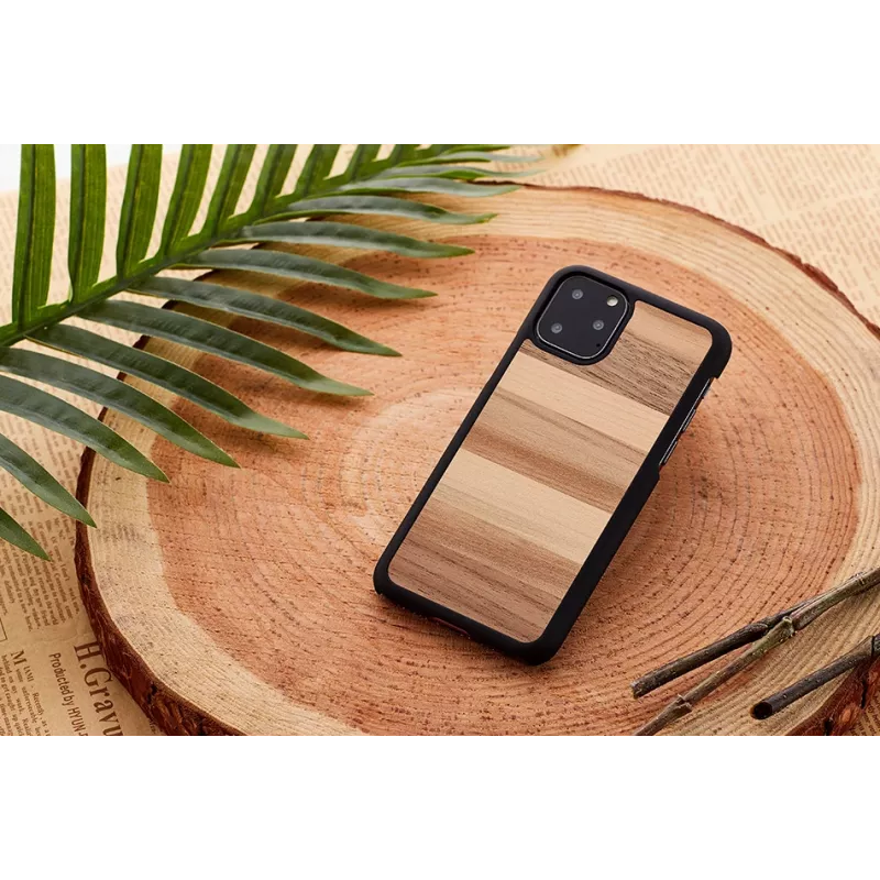 man and wood išmaniojo telefono dėklas, skirtas iPhone 11 Pro Max — juodas