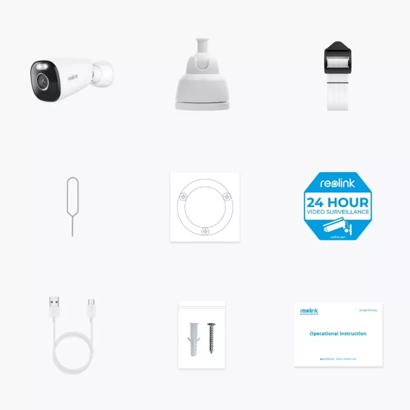Reolink Argus Series B340 – 5 MP atskira lauko baterijos kamera, 5/2,4 GHz Wi-Fi, išmanus aptikimas, spalvotas naktinis matymas