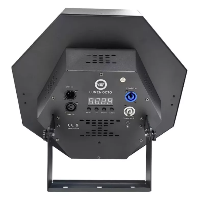 LED prožektorius Light4Me LUMEN OCTO retro dizainas — 200W, 51 šviesos diodas, Powercon įvestis/išvestis, IP20, aliuminio korpusas