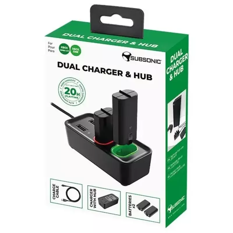 Baterijų įkrovimo rinkinys Subsonic SA5704, skirtas Xbox One Series S X
