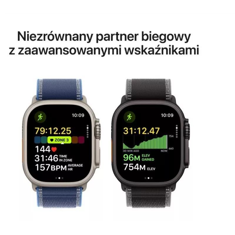 Išmanusis laikrodis „Apple Watch Ultra 3“ GPS + Cellular 49 mm juodo titano korpusas su juodo titano „Milanese“ apyranke (vidutinė)