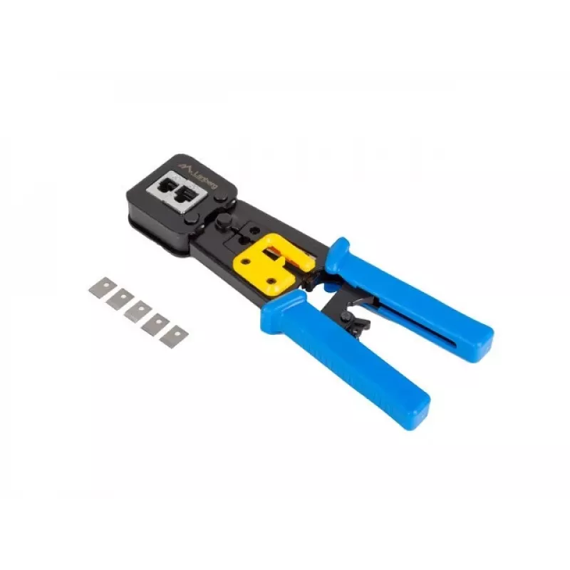 Užspaudimo įrankis LANBERG NT-0204 RJ-45 jungtims, juoda/mėlyna, 272×110,5×30 mm, 140 g