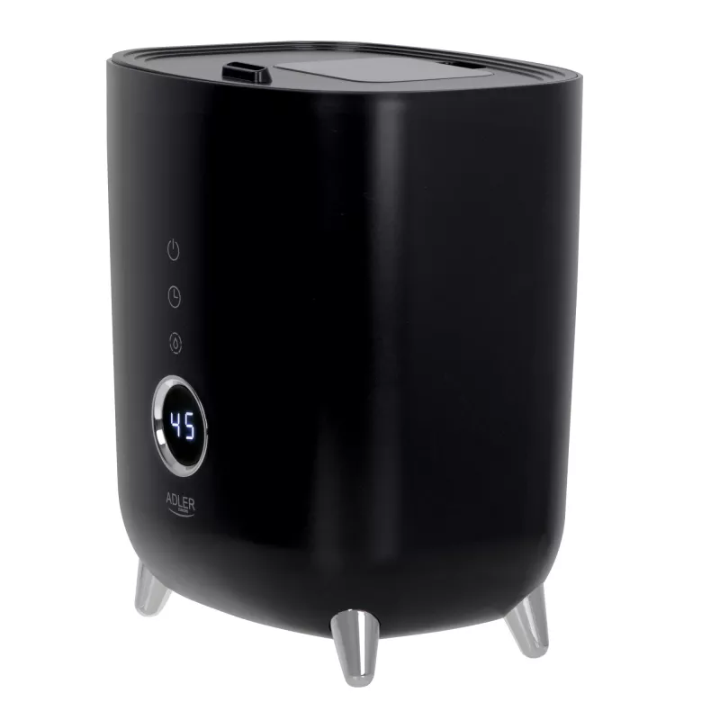 Adler | AD 7972 | Drėkintuvas | 23 W | Vandens talpa 4 L | Tinka patalpoms iki 35 m² | Ultragarsinis | Drėkinimo galia 150-300 ml/val | Juoda