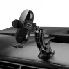 Automobilinis indukcinis telefono laikiklis usams US-CD131 15W automatinis, skirtas priekiniam stiklui ir prietaisų skydeliui