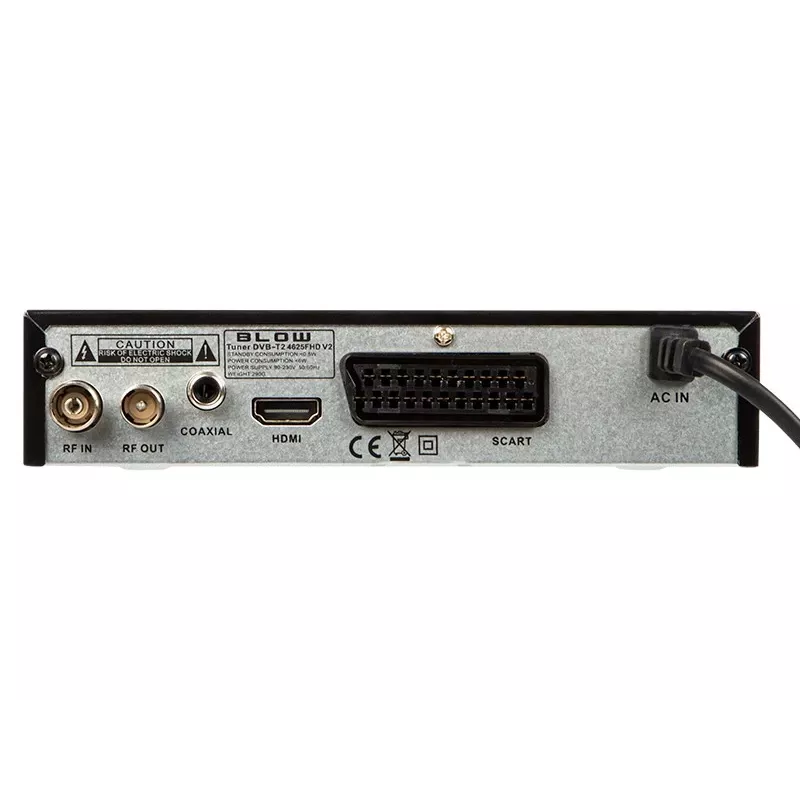 Skaitmeninis TV imtuvas BLOW 4625FHD DVB-T2 H.265 antžeminis priėmėjas, HDMI, USB, SCART, Ethernet, S/PDIF