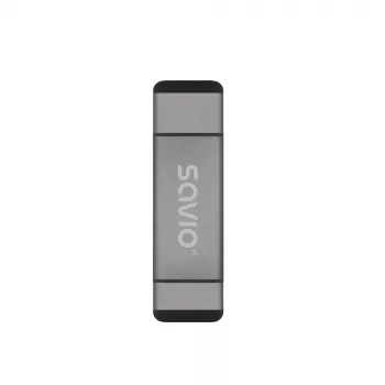 SD kortelių skaitytuvas 3v1, USB-C + USB-A 2.0 + Micro USB