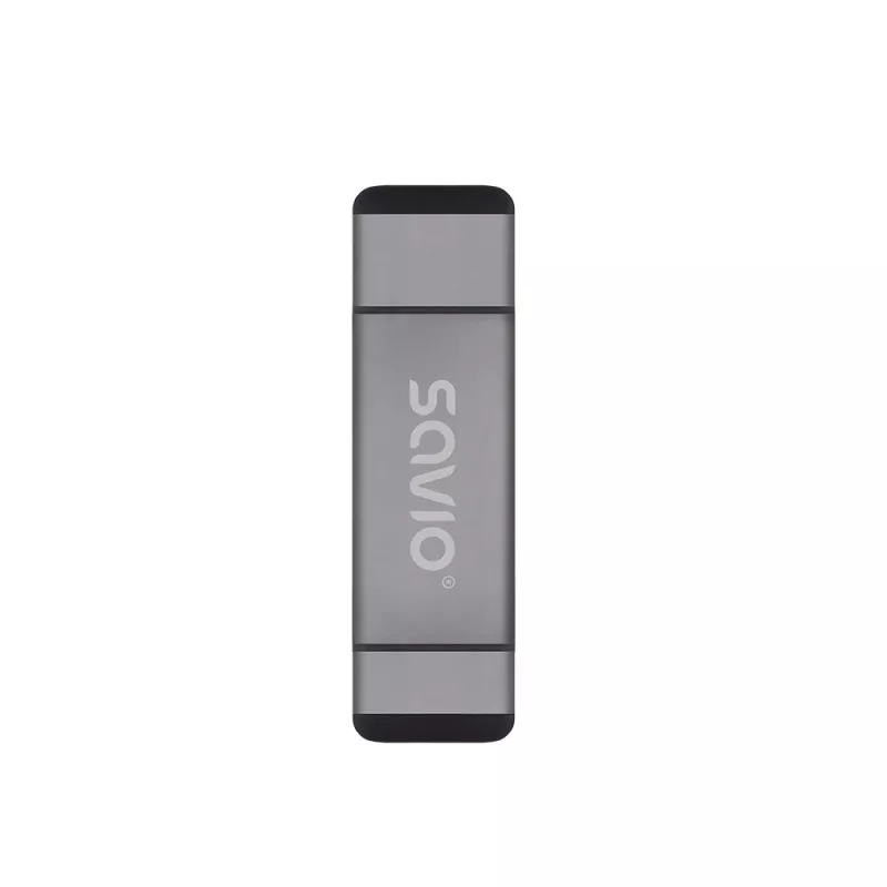 SD kortelių skaitytuvas 3v1, USB-C + USB-A 2.0 + Micro USB