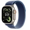 Išmanusis laikrodis Apple Watch Ultra 3 GPS + Cellular 49mm natūralaus titano korpusas, mėlyna/ryškiai mėlyna Trail Loop S/M