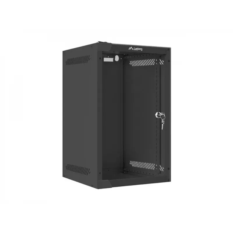 Prie sienos montuojama spinta LANBERG WF10-2309-10B 9U, 469×280×310 mm, 10 colių gylis, juoda, IP20