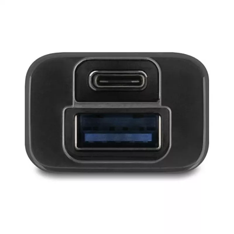 DELOCK USB 3.2 Gen 1 (3.1 Gen 1) 4 prievadų šakotuvas su Type-A + Type-C priegloba (5000 Mbit/s) juodas/skaidrus