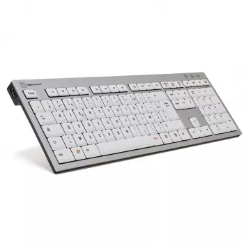 Klaviatūra Logickeyboard SKB-AJPU-FR universali USB AZERTY prancūziška aliuminio balta