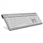 Klaviatūra Logickeyboard SKB-AJPU-FR universali USB AZERTY prancūziška aliuminio balta