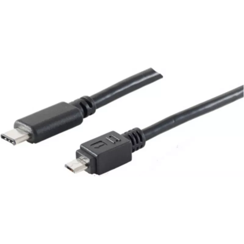 USB laidas S/CONN 77145-1.8 USB 2.0 1,8 m USB C Micro-USB B juodas