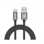 USB duomenų laidas Tellur USB į Type-C 1 m Denim, pintas 1 m laidas įkrovimui ir duomenų perdavimui