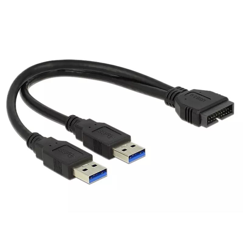 USB laidas DeLOCK 0,25m USB3.0/2xUSB3.0 83910