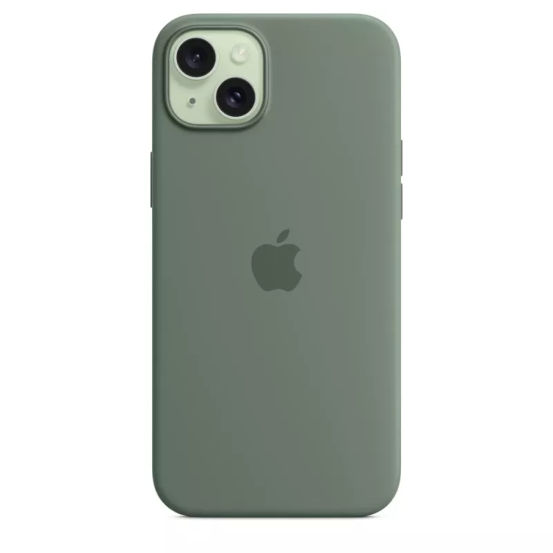 Apple iPhone 15 Plus silikoninis dėklas su MagSafe - Kiparisas