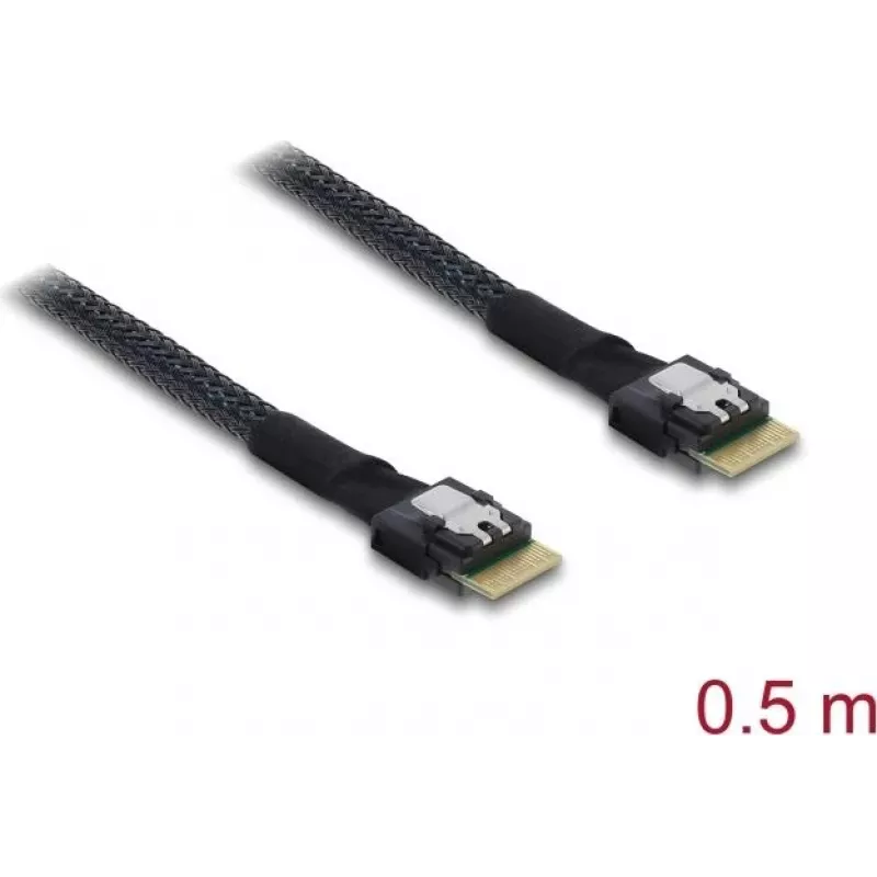 DELOCK PCIe 4.0 plonas SAS SFF-8654 4i laidas 0,5 m