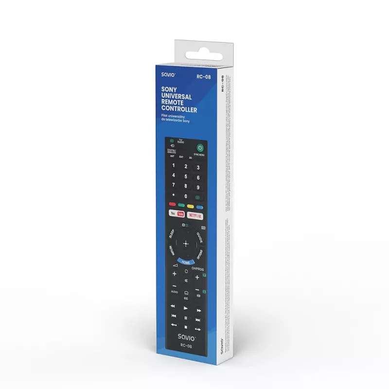Savio RC-08 nuotolinio valdymo pultas TV Spaudimo mygtukai