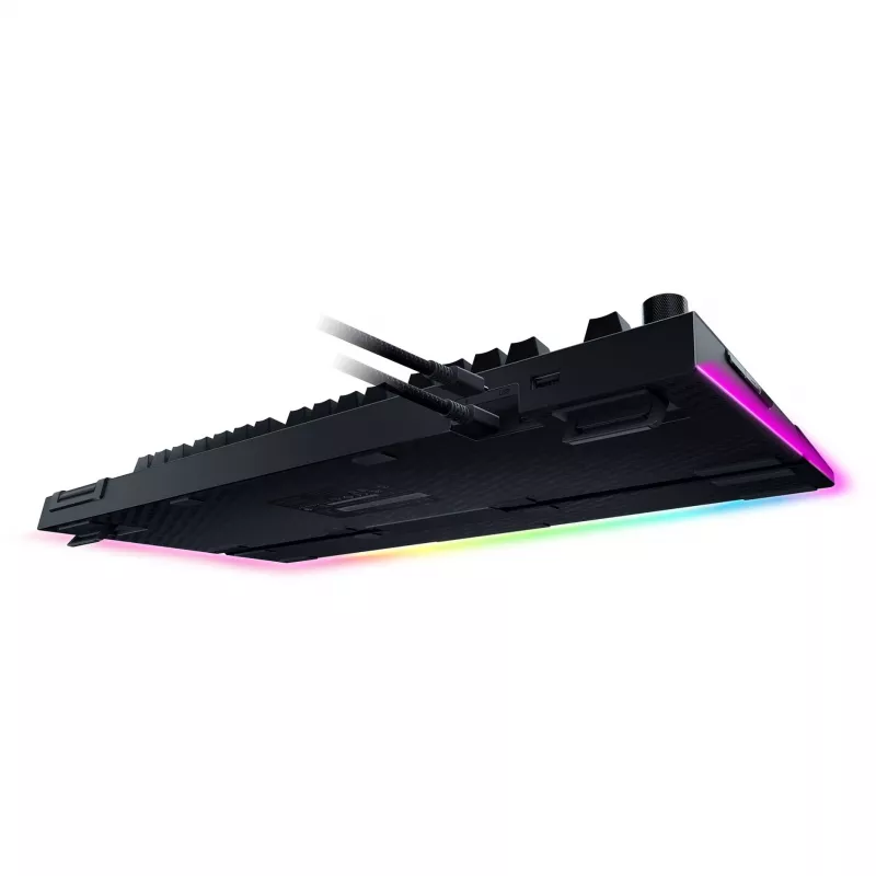 Razer JuodaWidow V4 Pro klaviatūra, žaidimų, USB, QWERTZ, vokiečių k., juoda, mechaninė RGB