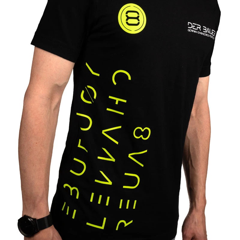 T-shirt der8auer YT-Design dydis S - medvilniniai laisvalaikio marškinėliai, der8auer prekės ženklas